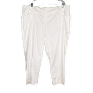 Avenue Studio Pants 22 Cropped Stretch Cream New